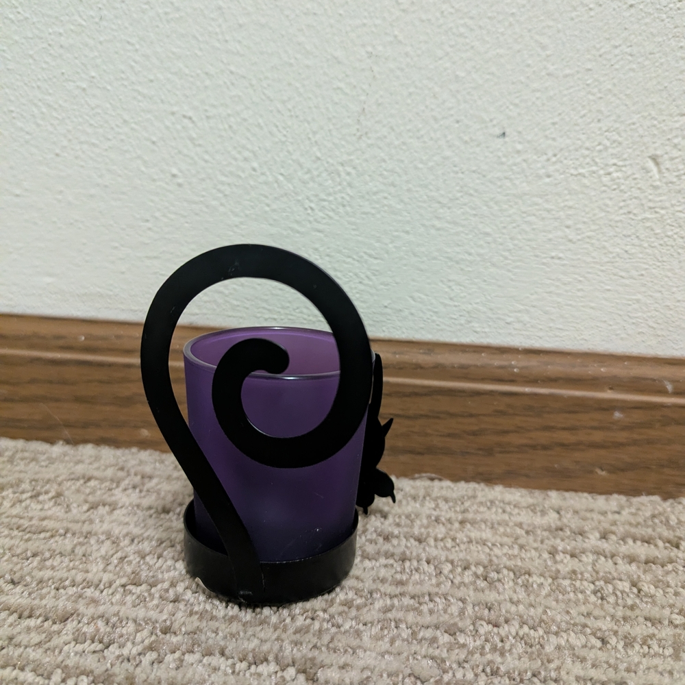 Yankee Candle Black and Purple Cat Holder - Picture 2 of 2